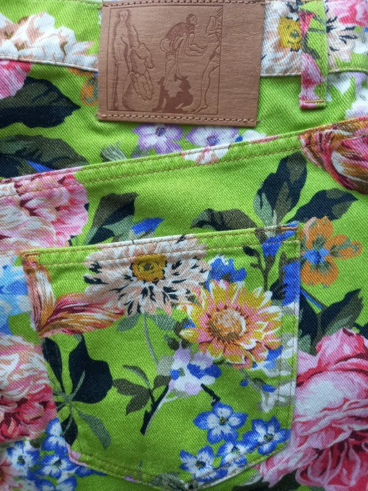 Martine Rose - SS22 Green Floral Rose Denim Jeans