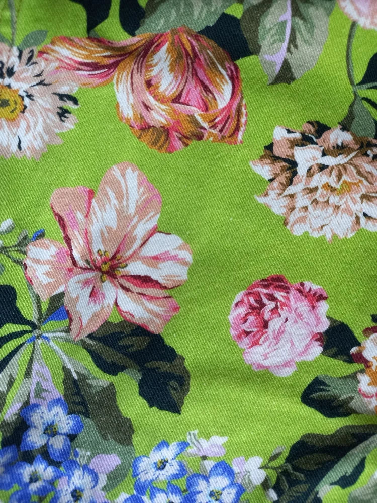 Martine Rose - SS22 Green Floral Rose Denim Jeans